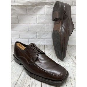 Aldo Men’s Leather Handarbeit Leather Derby Shoes  Latex Bottom Brown Size US 10